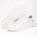 Tênis Casual Under em Couro Branco