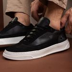 Tênis Casual Under em Couro Preto