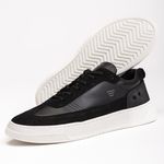 Tênis Casual Under em Couro Preto
