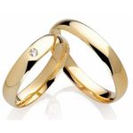 Aliança Folheada a Ouro Tradicional 4mm
