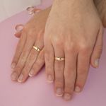 Aliança Ouro 18K - Modelo Poly 