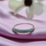 Anel em Prata Cravejado com Minis Zirconias 