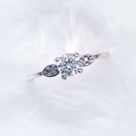 Solitario em Prata 925 Formato Flor com Zirconia