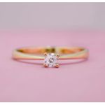 ANEL SOLITÁRIO FEMININO OURO 18K DELICADO
