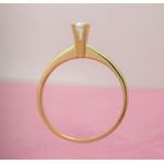 ANEL SOLITÁRIO FEMININO OURO 18K DELICADO