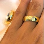 Aliança de Prata Revestida com Ouro 18k - Modelo Ster 