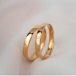ALIANÇAS OURO 18K 3MM - Modelo Celine 