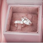ALIANÇA COMPROMISSO PRATA 950 6MM PEDRA ZIRCONIA 