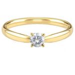 Solitário em Ouro 18k com 1 Pedra de Zircônia