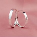 ALIANÇAS PRATA 950 3MM RETA POLIDA MODELO KAYLI