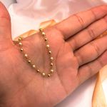 Pulseira Infantil Ouro 18k - Bolinha e Pérolas