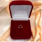 Pircing em Prata - Modelo Feradura com 1 Pedra 