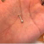 Pircing em Prata - Modelo 1 Bolinha Achatado Tragus/Helix