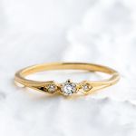 Anel Noivado Ouro18k - Zá Zircônia