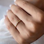 Anel Noivado Ouro18k - Zá Zircônia