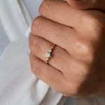 Anel Noivado Ouro18k - Anny Zircônia