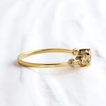 Anel Noivado Ouro18k - Anny Zircônia