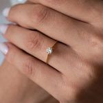 Anel Noivado Ouro18k - Lavínia Zircônia