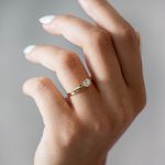 Anel Noivado Ouro18k - Liz Zircônia