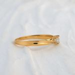 Anel Noivado Ouro18k - Liz Zircônia