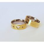 Aliança Ouro 18 750 e Prata 950 - Modelo Mirela