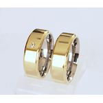 Aliança Ouro 18 750 e Prata 950 - Modelo Maya