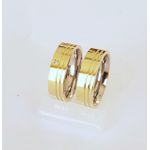 Aliança Ouro 18k 750 e Prata 950 - Modelo Leonor