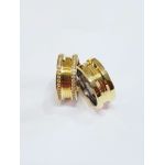 Aliança Ouro 18k 750 e Prata 950 - Modelo Cibele