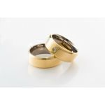 Aliança Ouro 18k 750 E Prata 950 - Modelo Moana