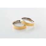 Aliança Ouro 18k 750 e Prata 950 - Modelo Ava