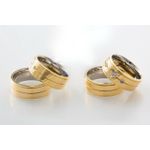 Aliança Ouro 18k 750 e Prata 950 - Modelo Ivana