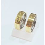 Aliança Ouro 18 750 e Prata 950 - Modelo Filipa