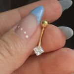 Piercing umbigo ouro 18 k com Zirconia 