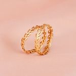 Aliança Ouro 18k - Modelo Flower