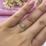 Anel em Prata todo Cravejado em Zirconia e Trabalhado