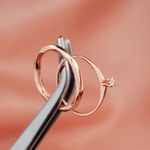 ALIANÇAS OURO ROSE 18K - MODELO AGATHA 