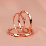 ALIANÇAS OURO ROSE 18K - MODELO AGATHA 