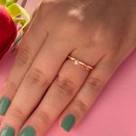 ALIANÇAS OURO ROSE 18K - MODELO AGATHA 