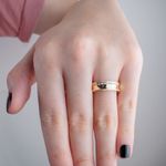 ALIANÇAS OURO 18K E PRATA - MODELO LAILA
