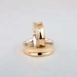 ALIANÇAS OURO 18K E PRATA - MODELO LAILA