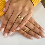 ALIANÇA OURO 18K E PRATA - MODELO MARGARET 