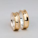 ALIANÇAS OURO 18K E PRATA - MODELO LAILA