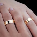ALIANÇAS OURO 18K MISTA - MODELO MEG