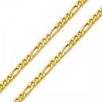 Colar ouro 18k 3 em 1 6mm 60cm 15g 