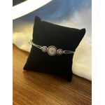 Pulseira Prata Femina Cravejada Zirconia 