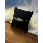 Pulseira Prata Femina Cravejada Zirconia 