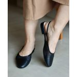 SLINGBACK NANDA PRETA COM TELA