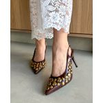 SCARPIN SLINGBACK FLÁVIA COURO MARROM