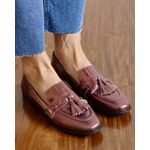 MOCASSIM PIETRA COURO METALIZADO VINHO