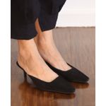 MULE LAURA COURO CAMURÇA PRETO